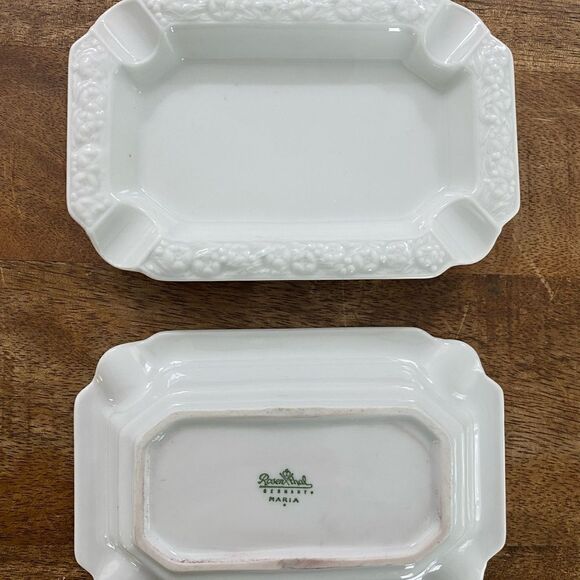 Pair of Rosenthal Maria vintage ashtrays white - Picture 3 of 4
